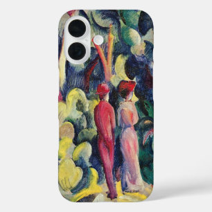 Paar auf dem Waldweg von August Macke iPhone 16 Hülle