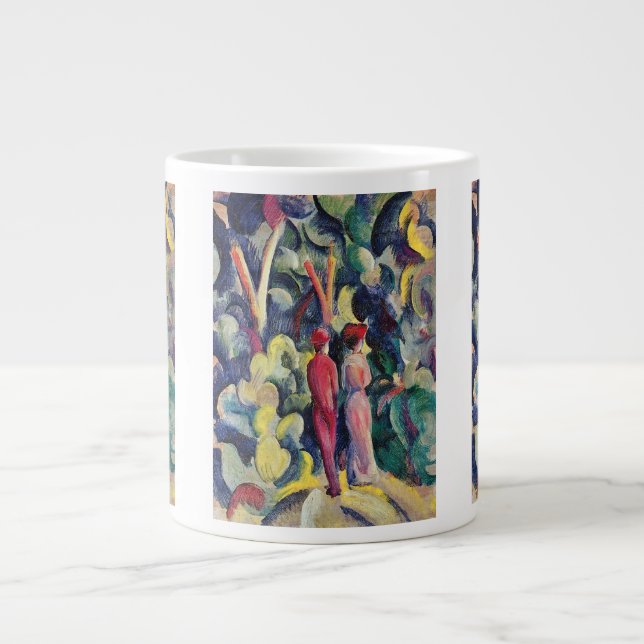 Paar auf der Forststraße von August Macke Jumbo-Tasse (Vorderseite)