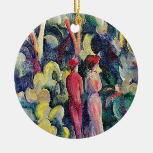 Paar auf der Forststraße von August Macke Keramikornament