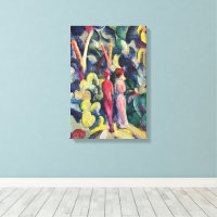 Paar auf der Forststraße von August Macke