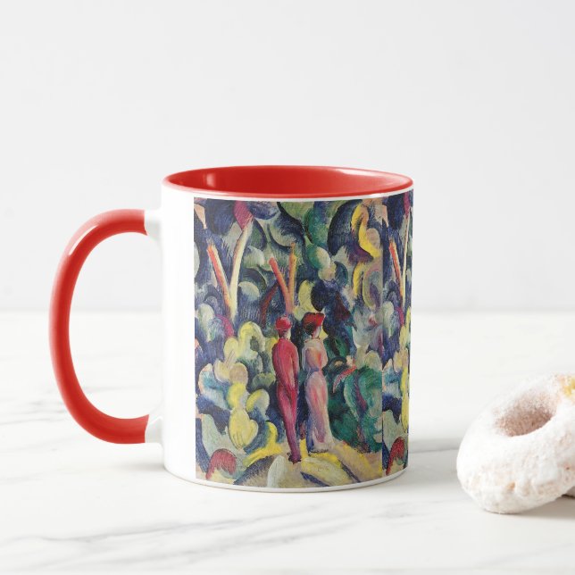 Paar auf der Forststraße von August Macke Tasse (Mit Donut)