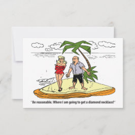 Paar auf der Wüsteninsel, Funny Save The Date