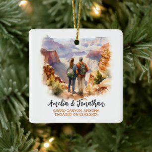 Paar auf Grand Canyon Arizona Keramikornament