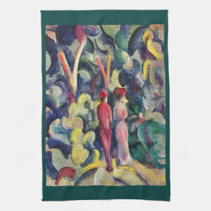Paar auf Waldweg von August Macke Geschirrtuch