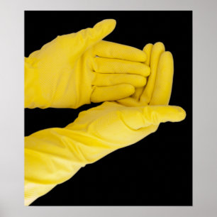 Paar aus Latex Handschuhen Poster