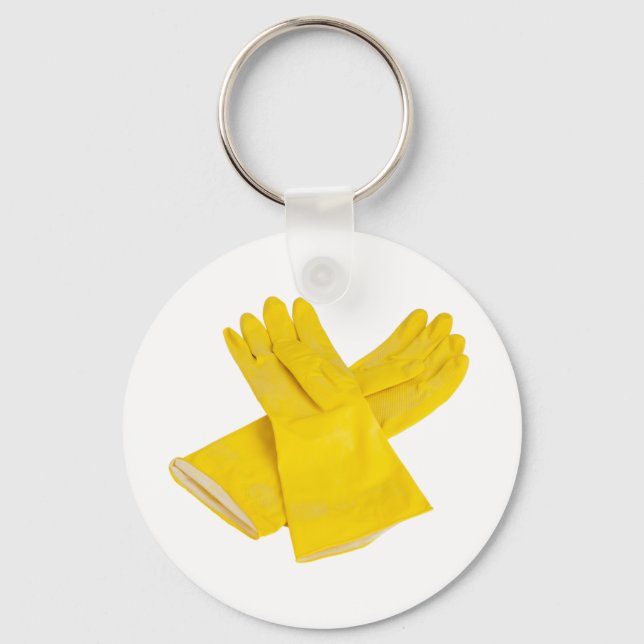 Paar aus Latex Handschuhen Schlüsselanhänger (Vorderseite)