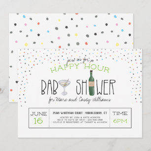 Paar-Baby-Party   Happy Hour Einladung