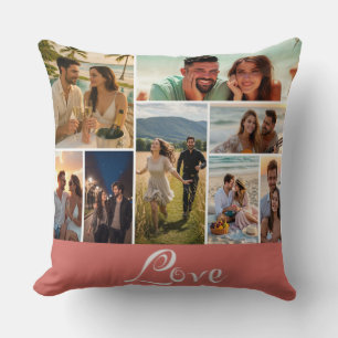Paar-Collage LOVE Personalisiertes Foto-Kissen Kissen