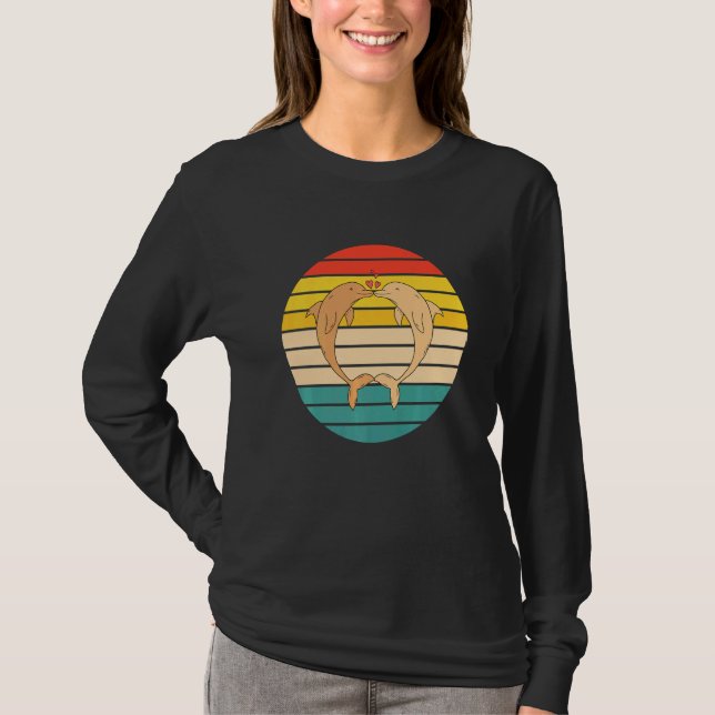 Paar Delfine Meerestier Delfin   T-Shirt (Vorderseite)