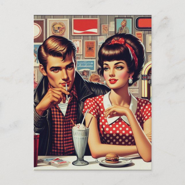 Paar der 50er Jahre Postkarte (Vorderseite)
