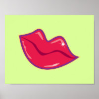 Paar der Kirschroten Lippen