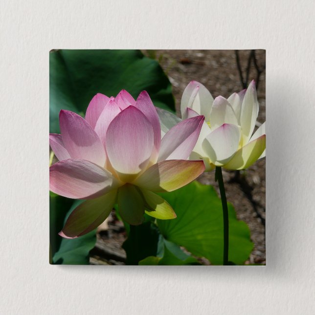 Paar der Lotus-Blume I Button (Vorderseite)