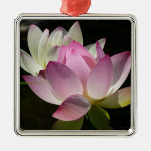 Paar der Lotus-Blume II Ornament Aus Metall