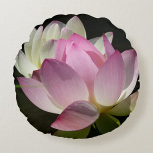 Paar der Lotus-Blume II Rundes Kissen