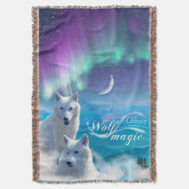 Paar der Personalisierten weißen Wölfe Decke