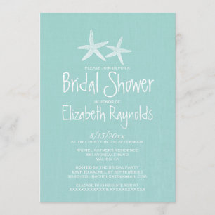 Paar der Starfish Bridal Dusche Einladungen