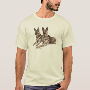 Paar deutsche Schäferhunde T-Shirt