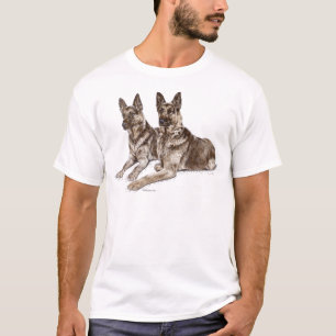 Paar deutsche Schäferhunde T-Shirt