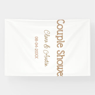Paar Dusche Name Datum braun pink Pastell Hochzeit Banner