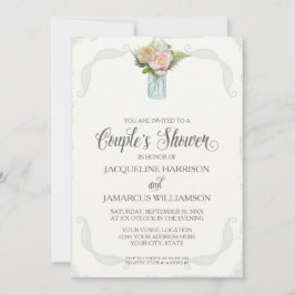 Paar Dusche rustikale Holzpappe Spitzentechnologie Einladung