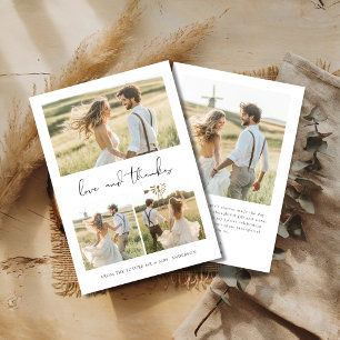 Paar-Duschliebe & Dankeschön 4 Foto Braut- Dankeskarte