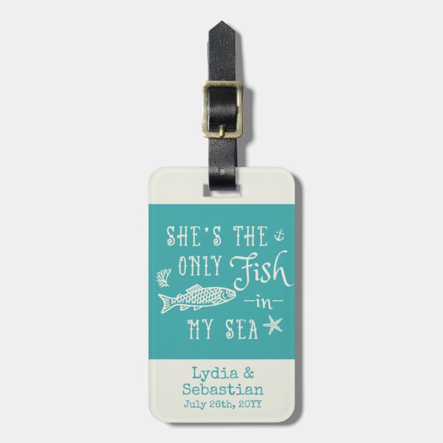 Paar-Ehemann-Ehefrau-niedliche zusammenpassende Gepäckanhänger (Vorderseite vertikal)