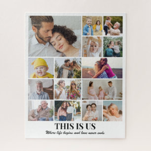 Paar Familienfoto Collage 15 Bilder 8x10 16x20 Puzzle