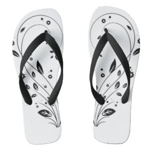 Paar Flip Flops Elegante Florale Reben Flip-Flops