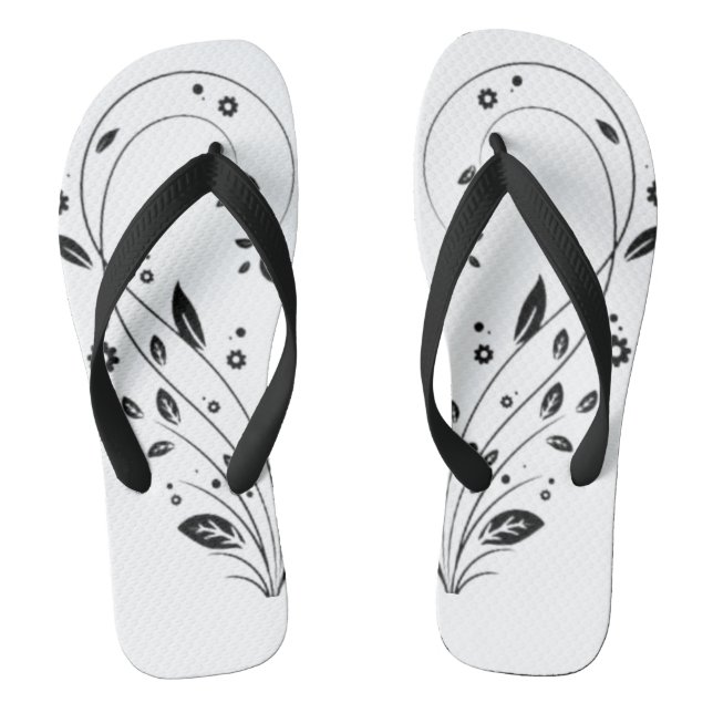 Paar Flip Flops Elegante Florale Reben Flip-Flops (Fußbett)
