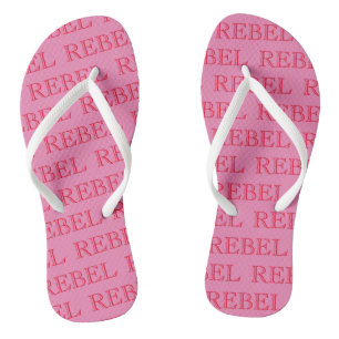 Paar Flip Flops - REBEL Rosa und Weiß