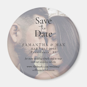Paar-Foto-Rund-Save-the-Date-Hochzeit Magnet