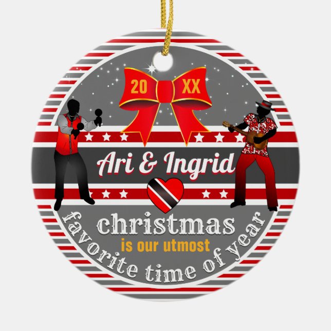 Paar / Freundschaft Keramik Ornament (Vorne)