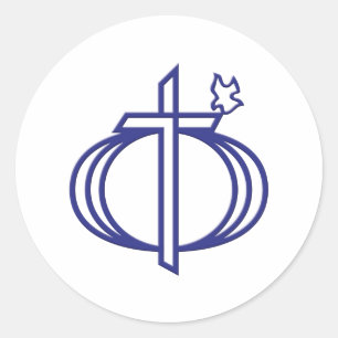Paar für das Christus-Logo Runder Aufkleber