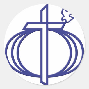 Paar für das Christus-Logo Runder Aufkleber
