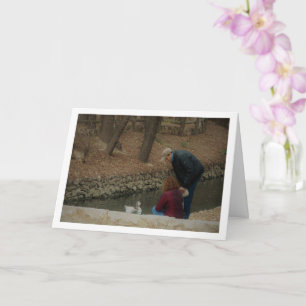 Paar füttert Ente im San Vicente Park Karte