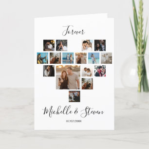 Paar-Geschenk Valentinstag Herz Foto-Collage Feiertagskarte