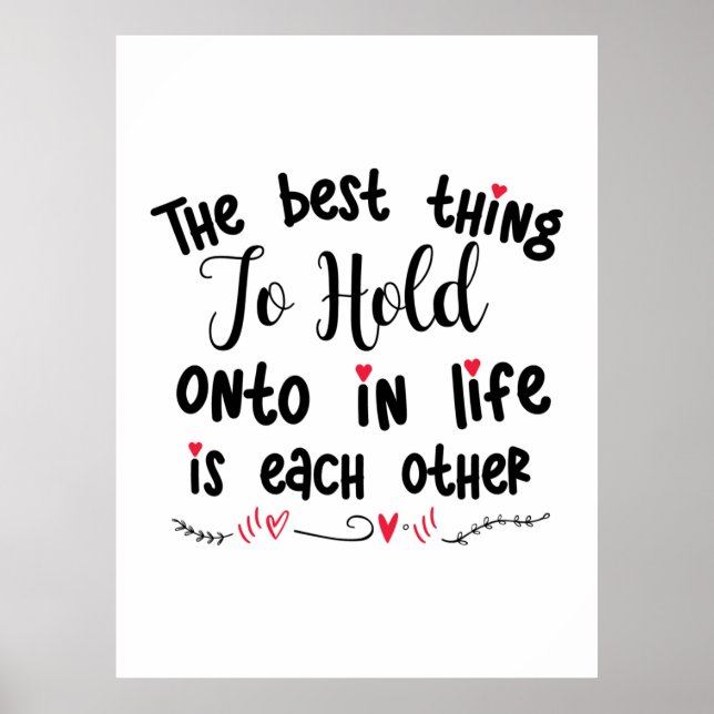 Paar Geschenke das Beste, was zu halten Poster (Vorne)