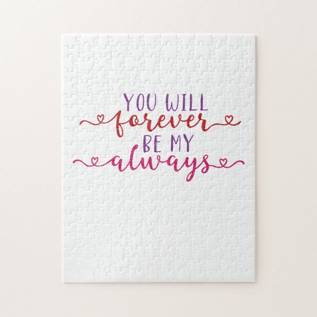 Paar Geschenke werden Sie immer mein immer sein Puzzle (Vertikal)