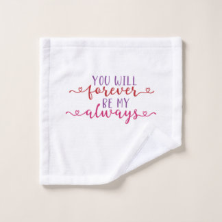 Paar Geschenke werden Sie immer mein immer sein Waschlappen