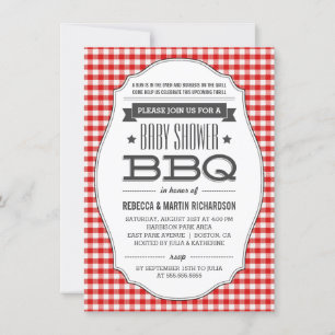 Paar-Grillfest-Baby-Shower-Einladungen Einladung