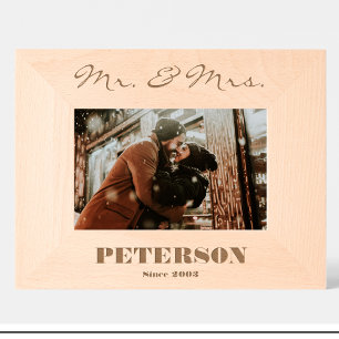 Paar Herr Frau Daten Benutzerdefinierte Holz Bilde Geätzte Rahmen