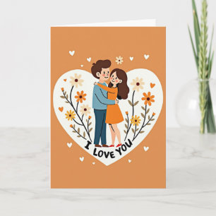 Paar Ich liebe dich Romantische Karte
