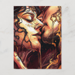 Paar in der Liebe Postkarte