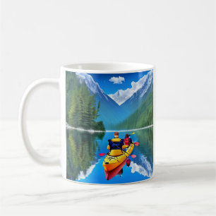 Paar in Kayak Kayaking Themed Kaffeetasse