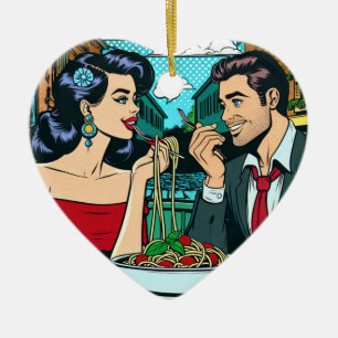 Paar in Liebe   Pop Art Keramik Ornament