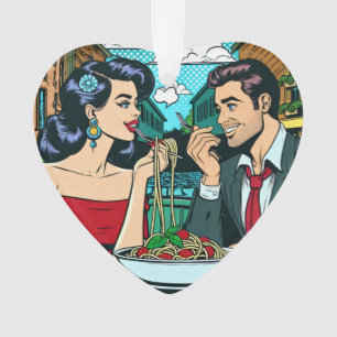 Paar in Liebe   Pop Art Ornament