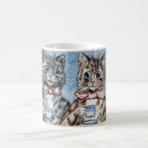 Paar Katzen beim Teetrinken, Louis Wain Kaffeetasse