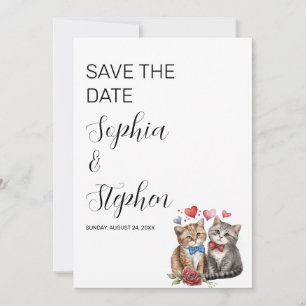 Paar Katzen in Liebe Save The Date