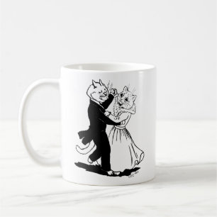 Paar Katzen tanzen, Louis Wain Kaffeetasse