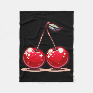 Paar Kirschen Sommerkirsche  Fleecedecke